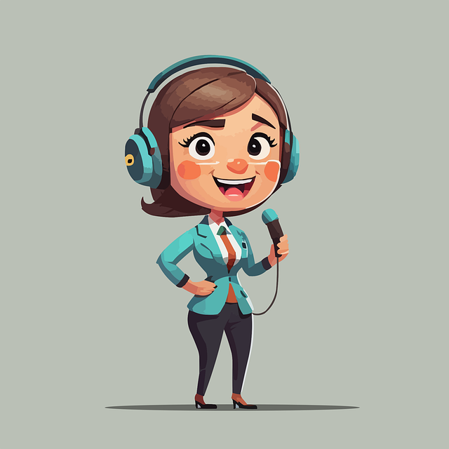 취재 기자를 형상화한 캐릭터